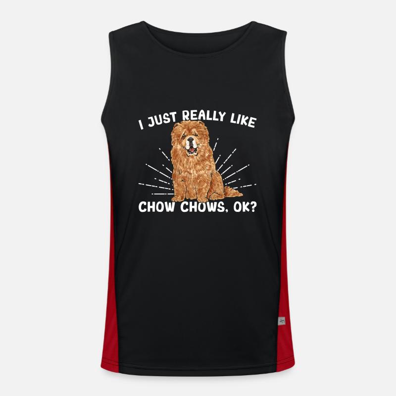 Chow Chow Chien Débardeur respirant contrasté Homme 