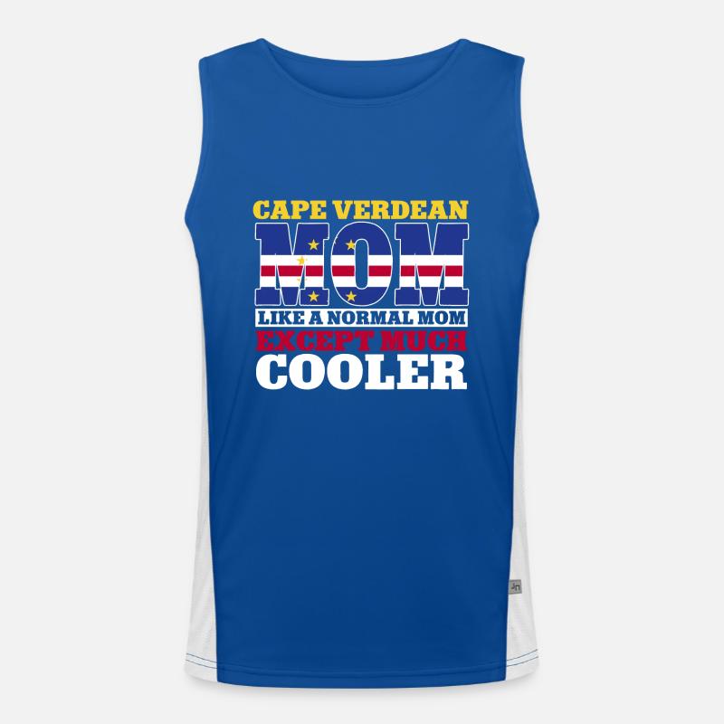 Cape Verde flag Cabo Verde flag Men's Functional Contrast Tank Top 