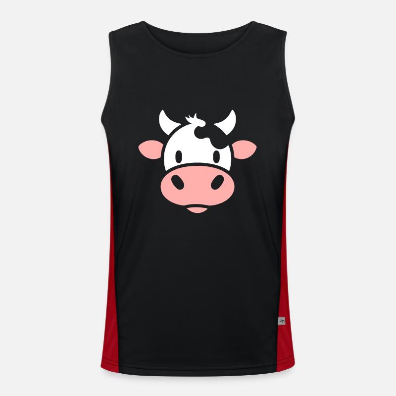 Kuh Funktionelles Kontrast-Tank Top für Männer 
