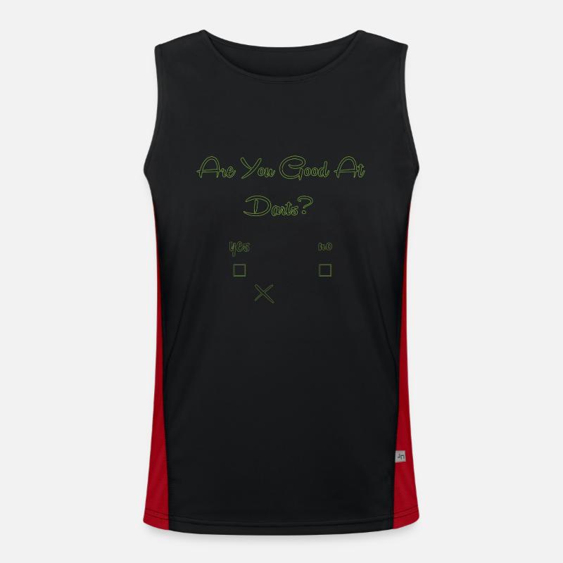 Dart Dartboard Dartpfeil Funktionelles Kontrast-Tank Top für Männer 