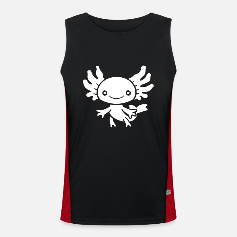 Axolotl Funktionelles Kontrast-Tank Top für Männer 