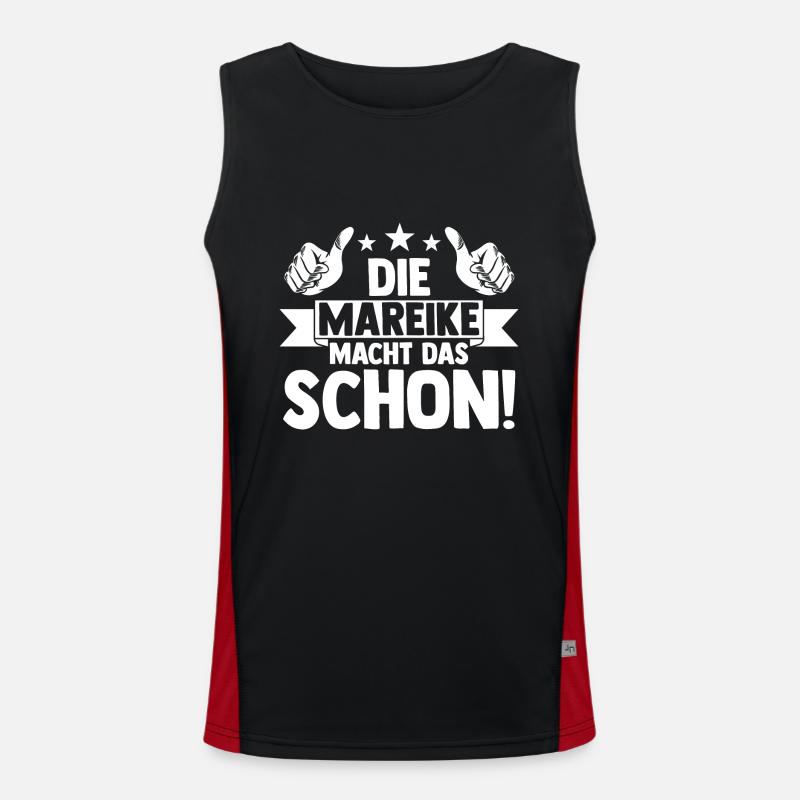 Mareike Funktionelles Kontrast-Tank Top für Männer 