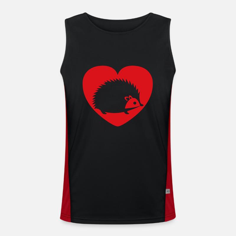 Igel Funktionelles Kontrast-Tank Top für Männer 