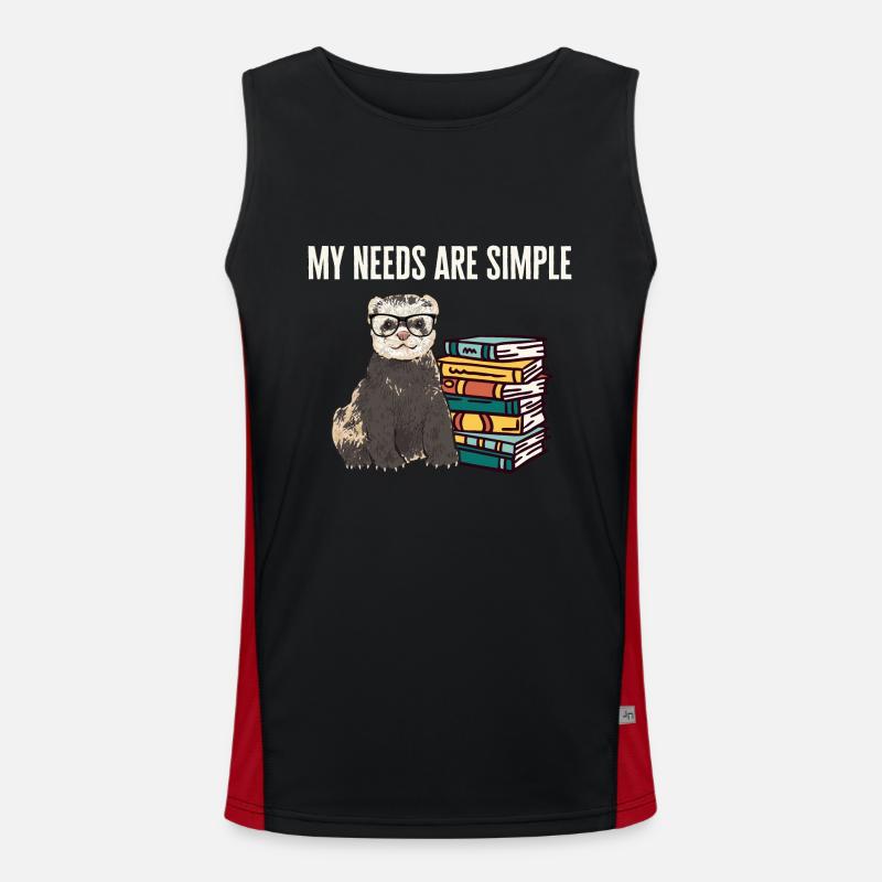 Frettchen Besitzer Frettchen Funktionelles Kontrast-Tank Top für Männer 