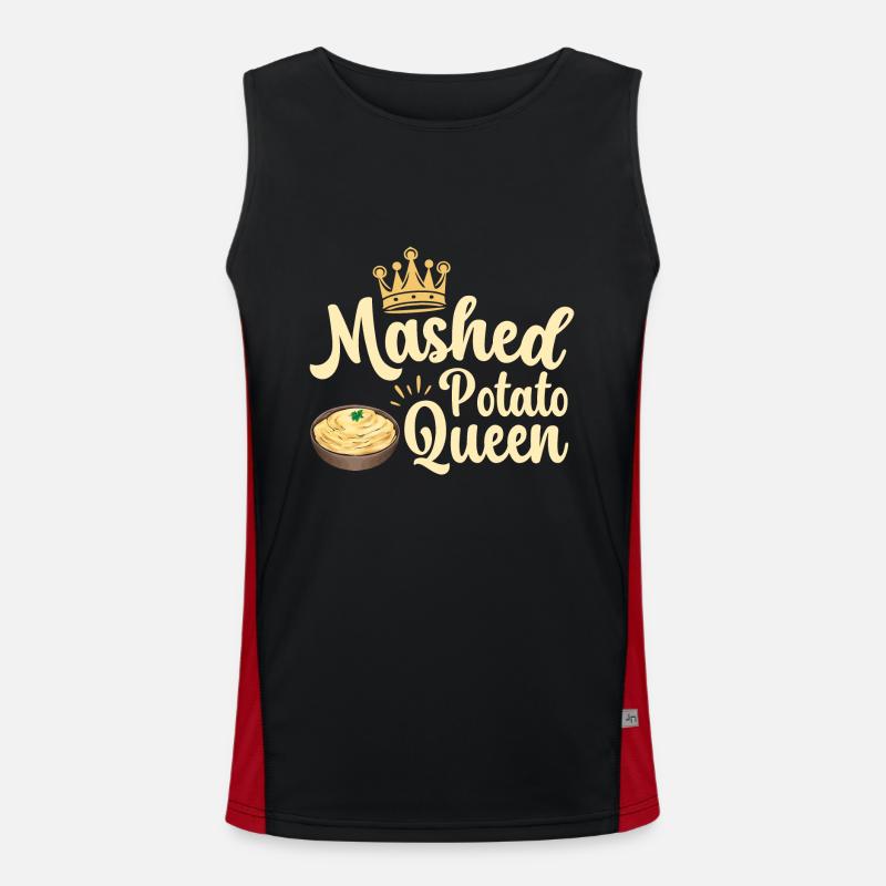 Mashed potatoes Mashed potatoes - Men's Functional Contrast Tank Top - black/red