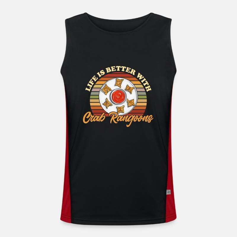 Krabben Rangoon Crab Rangoon Funktionelles Kontrast-Tank Top für Männer 