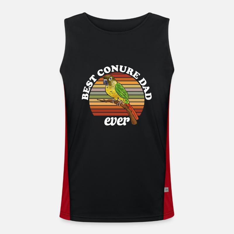 Molinasittich Papagei Vogel Sittich Funktionelles Kontrast-Tank Top für Männer 