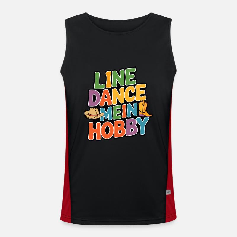 Line Dance mein Hobby Funktionelles Kontrast-Tank Top für Männer 