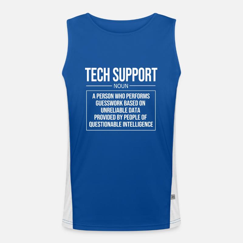 Tech Support Funktionelles Kontrast-Tank Top für Männer 