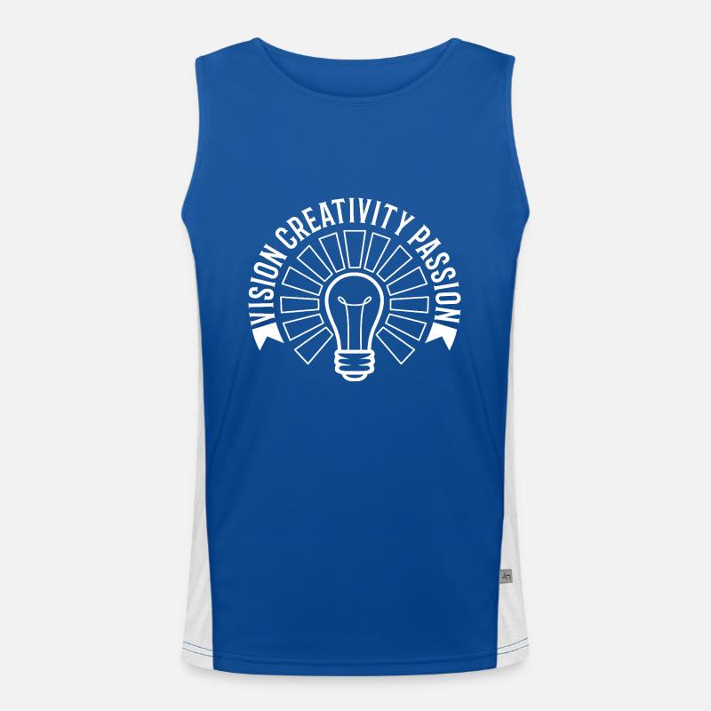 Vision Creativity Passion Funktionelles Kontrast-Tank Top für Männer 