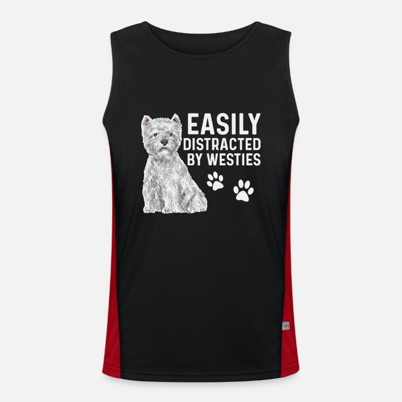 West Highland White Terrier Westie Débardeur respirant contrasté Homme 