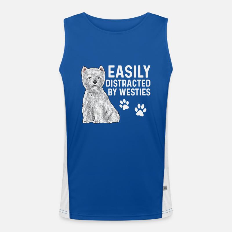 West Highland White Terrier Westie Débardeur respirant contrasté Homme 