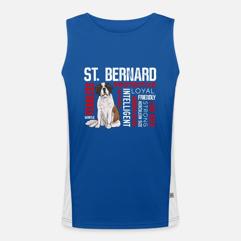 Bernhardiner St. Bernhardshund Hund Funktionelles Kontrast-Tank Top für Männer 