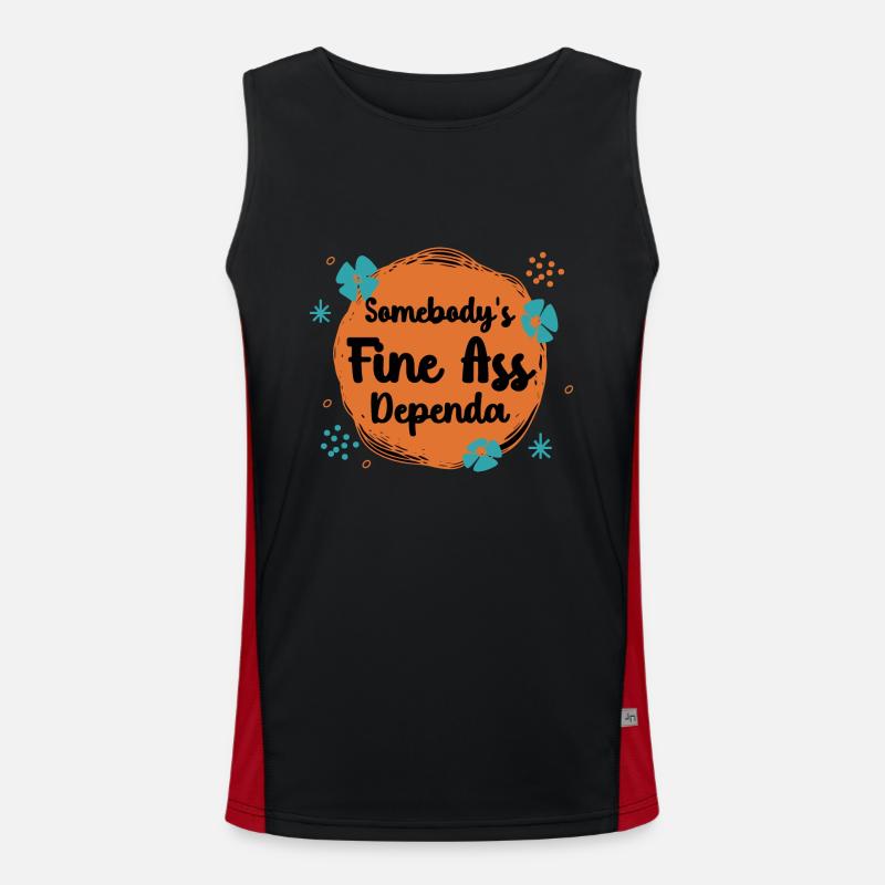 Somebody's Fine Ass Dependa - Men's Functional Contrast Tank Top - black/red