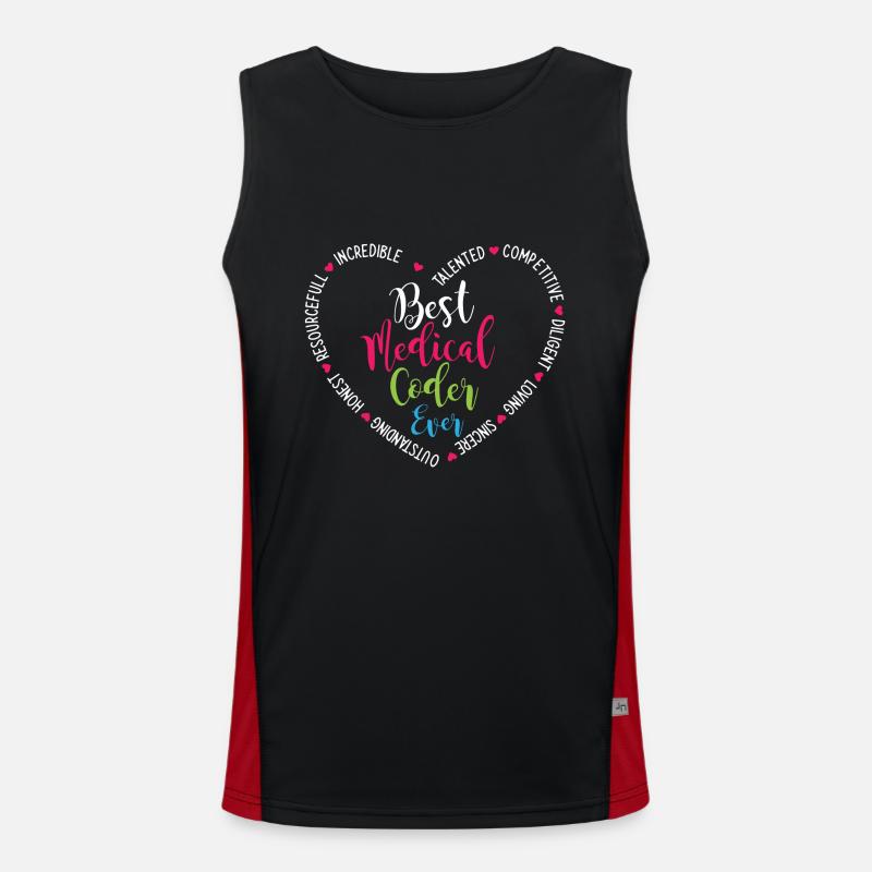 Medical Coder Coding Specialist Men's Functional Contrast Tank Top 