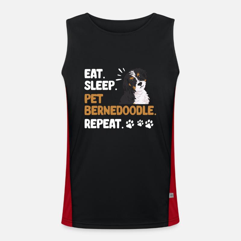 Bernedoodle Hund Funktionelles Kontrast-Tank Top für Männer 
