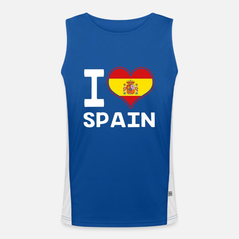 Spanien Spanisch Funktionelles Kontrast-Tank Top für Männer 