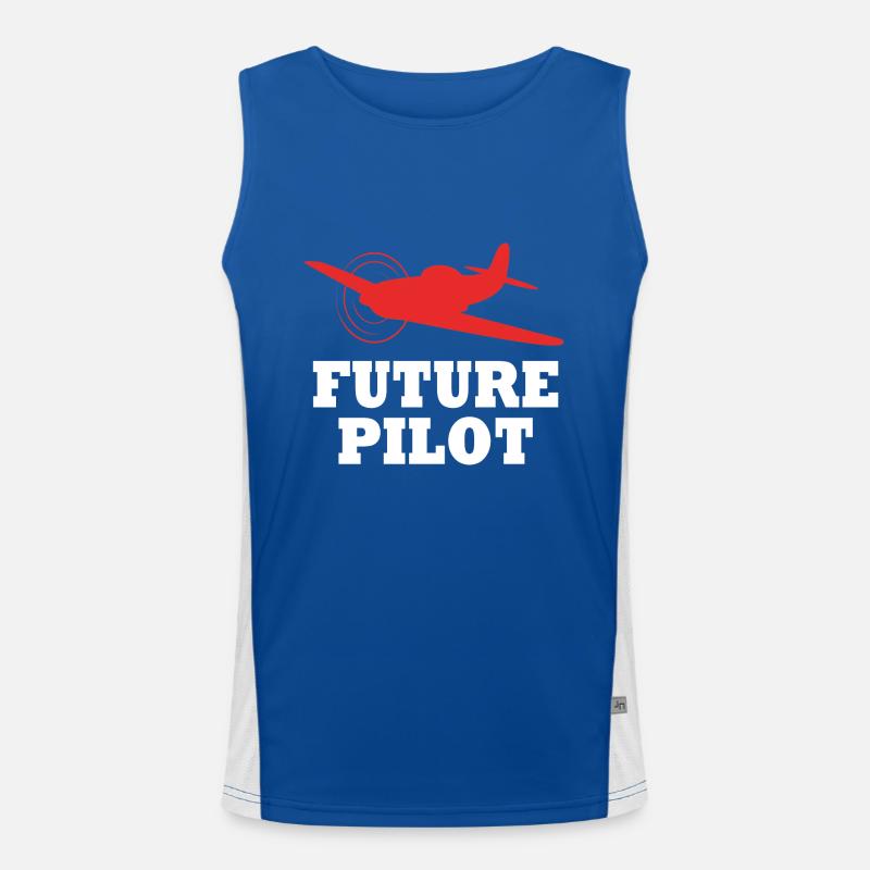 Pilot Flugzeug Funktionelles Kontrast-Tank Top für Männer 