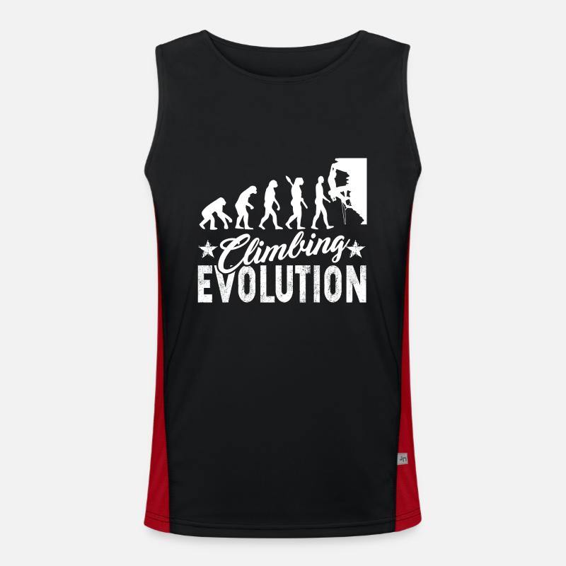Climbing Evolution - Men's Functional Contrast Tank Top  - black/red