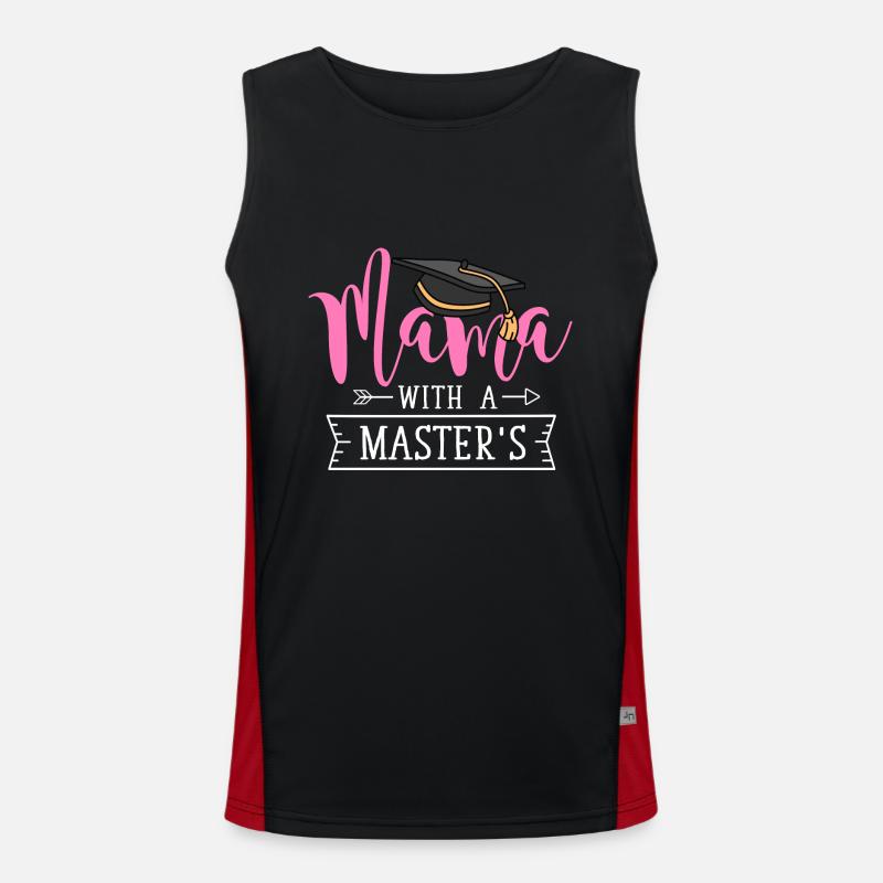 Master's Degree Studies Master's Degree - Men's Functional Contrast Tank Top - black/red
