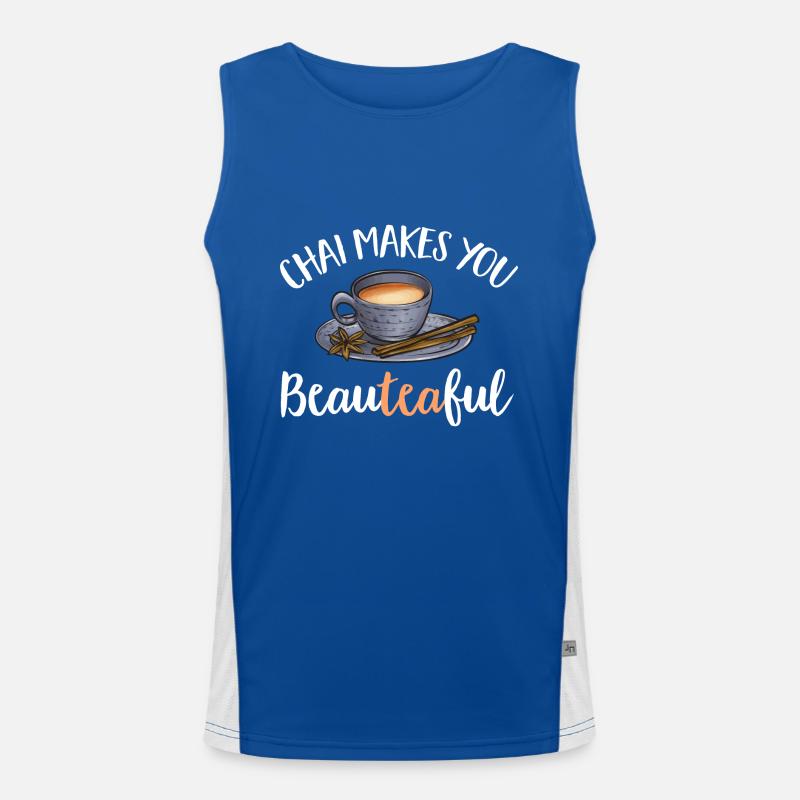 Chai Tee Masala Chai Funktionelles Kontrast-Tank Top für Männer 