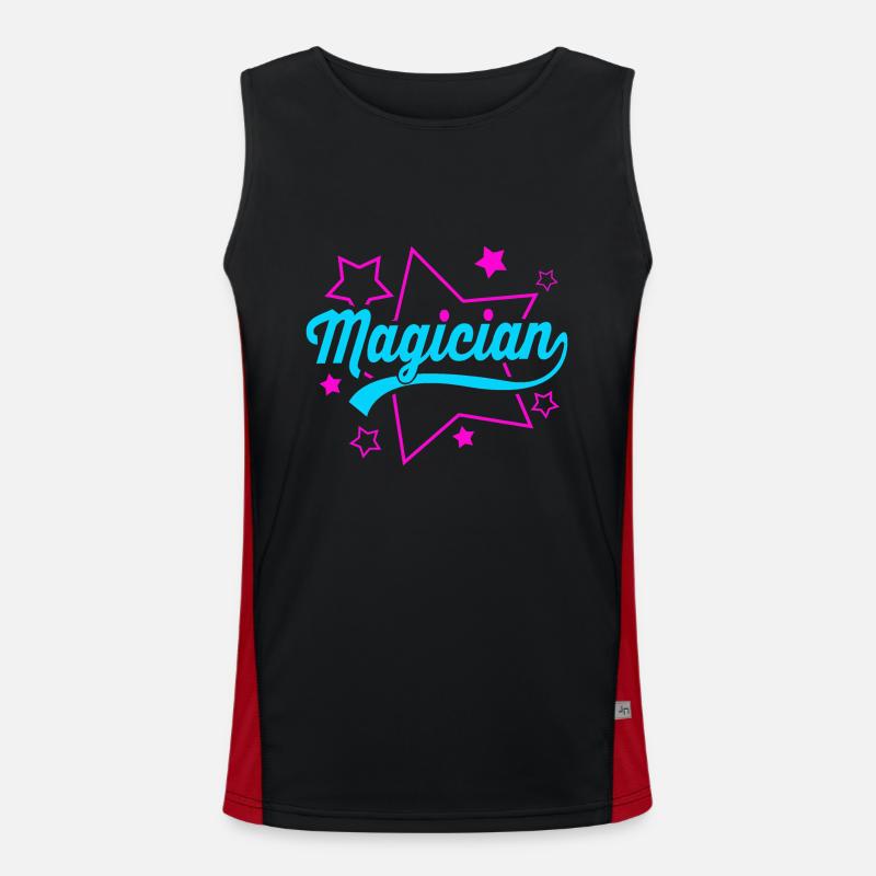 Zauberer Funktionelles Kontrast-Tank Top für Männer 