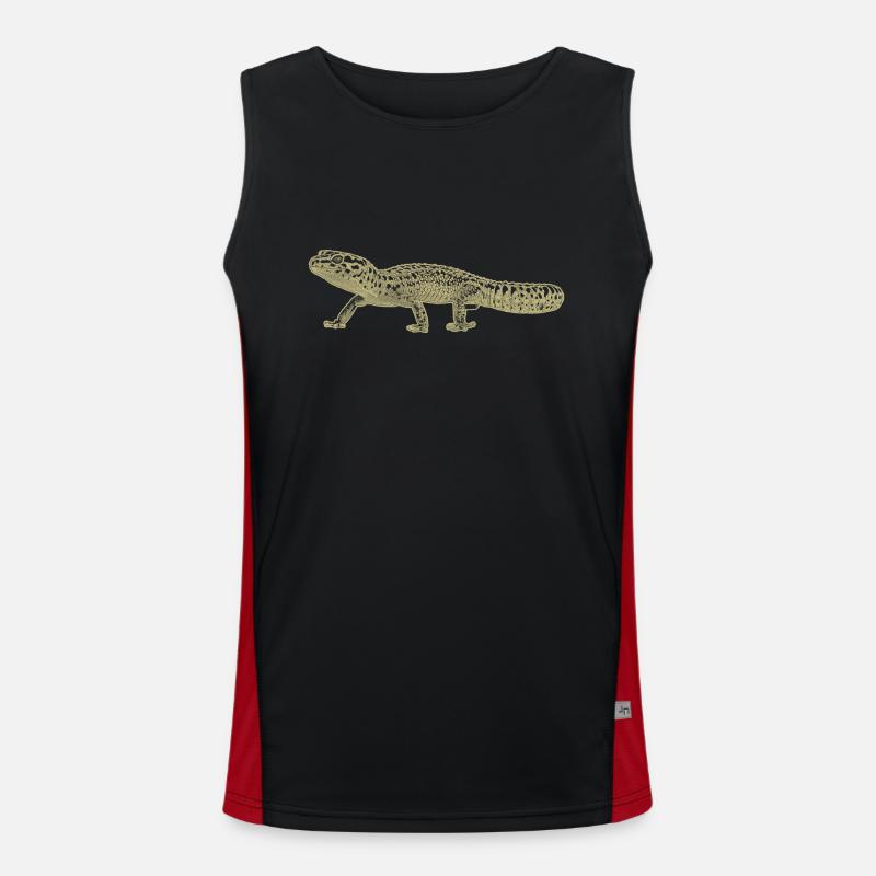 Leopardengecko Funktionelles Kontrast-Tank Top für Männer 