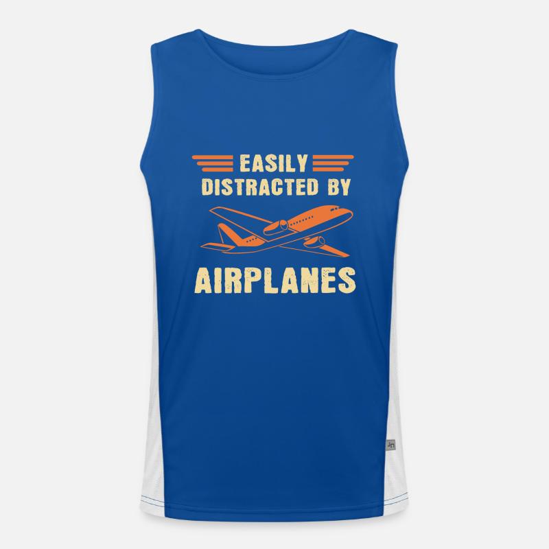 Air traffic controller Men's Functional Contrast Tank Top 