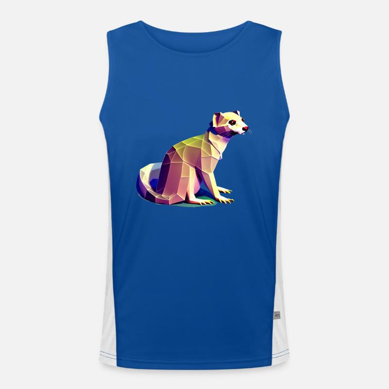 Polygon ferrets Men's Functional Contrast Tank Top 