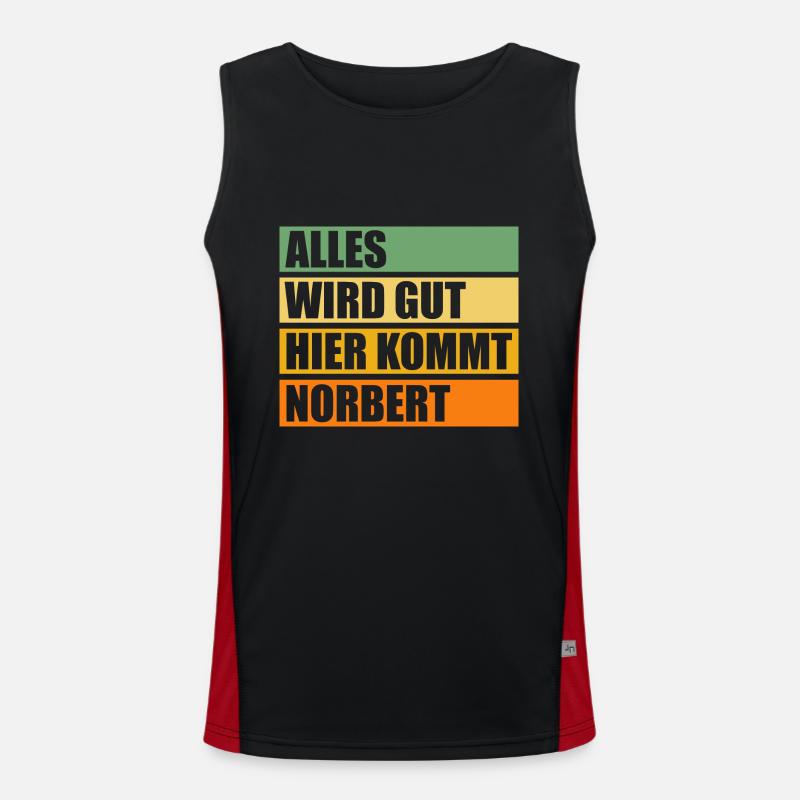 Norbert Funktionelles Kontrast-Tank Top für Männer 