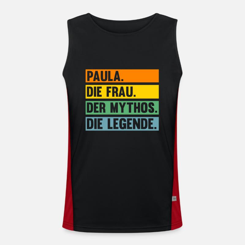 Name Paula Funktionelles Kontrast-Tank Top für Männer 