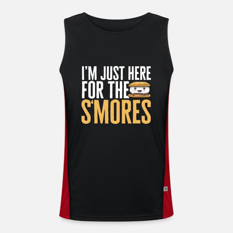 S'more Lagerfeuer Marshmallow Camping Funktionelles Kontrast-Tank Top für Männer 