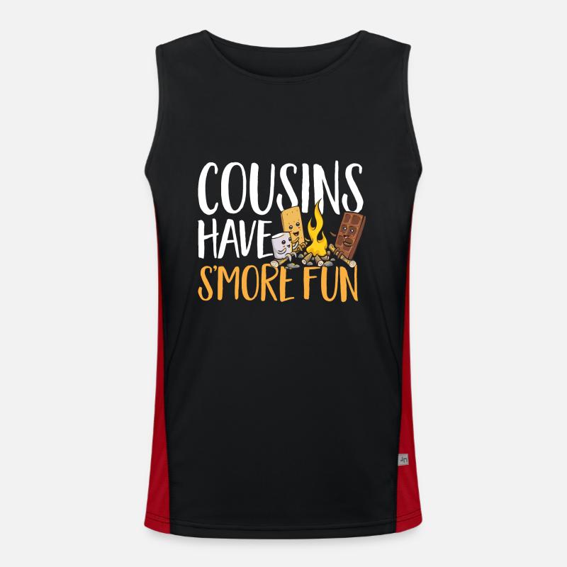 S'more Lagerfeuer Marshmallow Camping Funktionelles Kontrast-Tank Top für Männer 