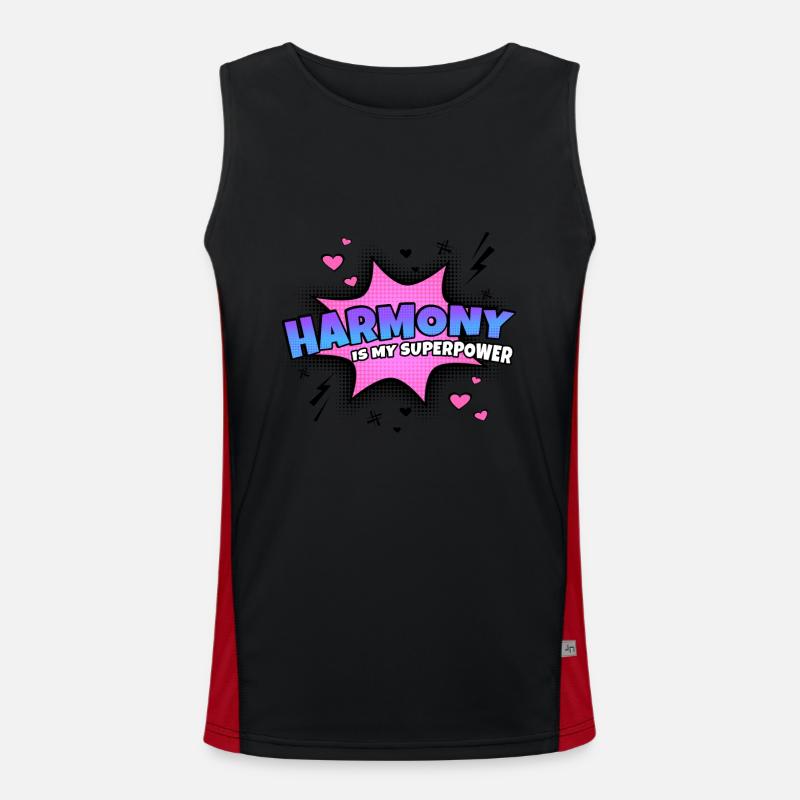 Harmony is my superpower trait Men's Functional Contrast Tank Top 