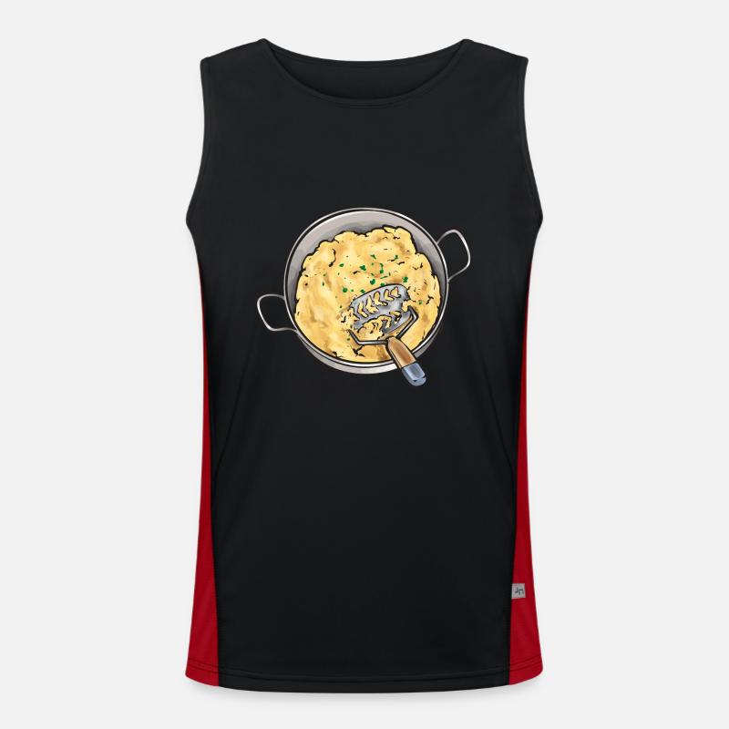 Mashed potatoes Mashed potatoes - Men's Functional Contrast Tank Top  - black/red