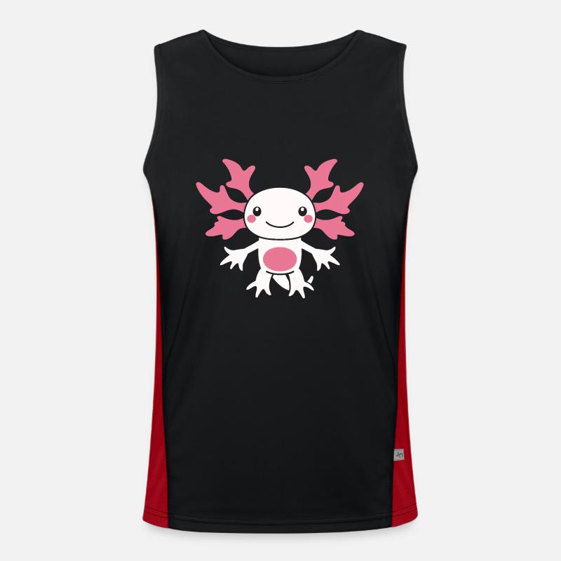 Axolotl Funktionelles Kontrast-Tank Top für Männer 