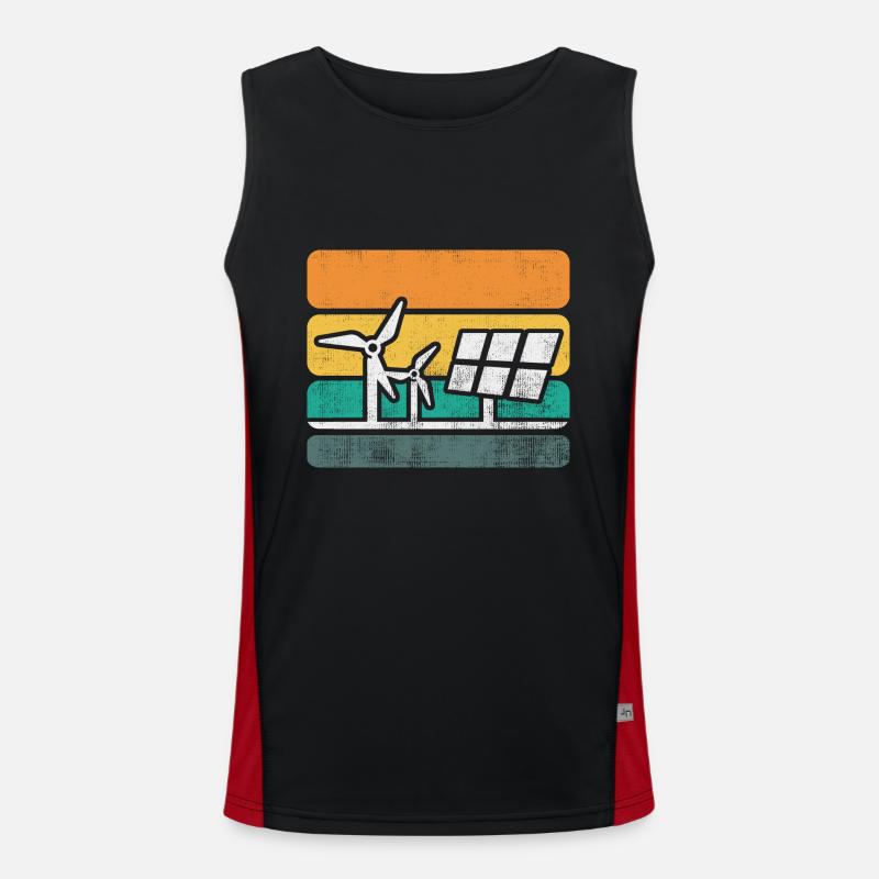 Solar Panel Solar Energy Solar Power Men's Functional Contrast Tank Top 