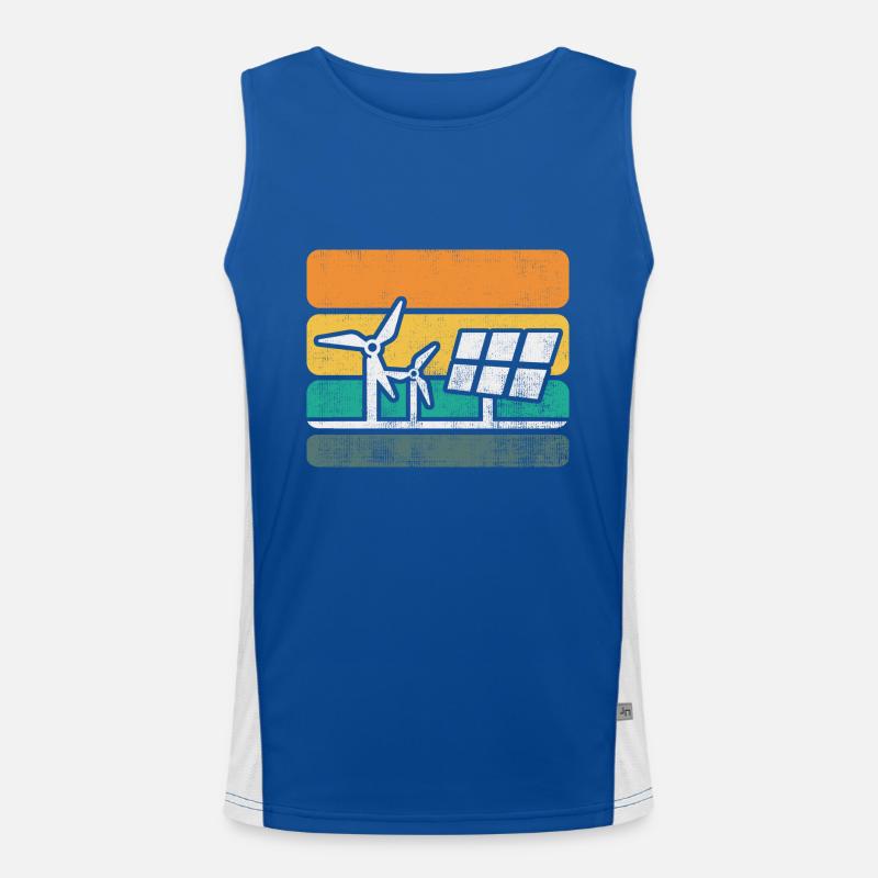 Solar Panel Solar Energy Solar Power Men's Functional Contrast Tank Top 