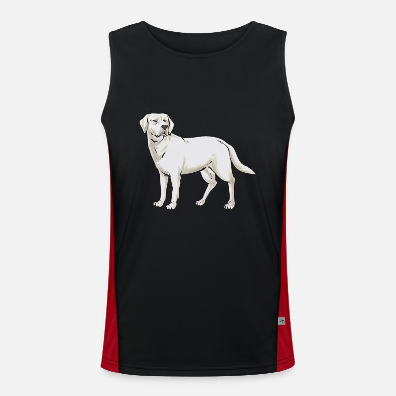 Labrador Retriever blanc Labrador Labrador blanc Débardeur respirant contrasté Homme 