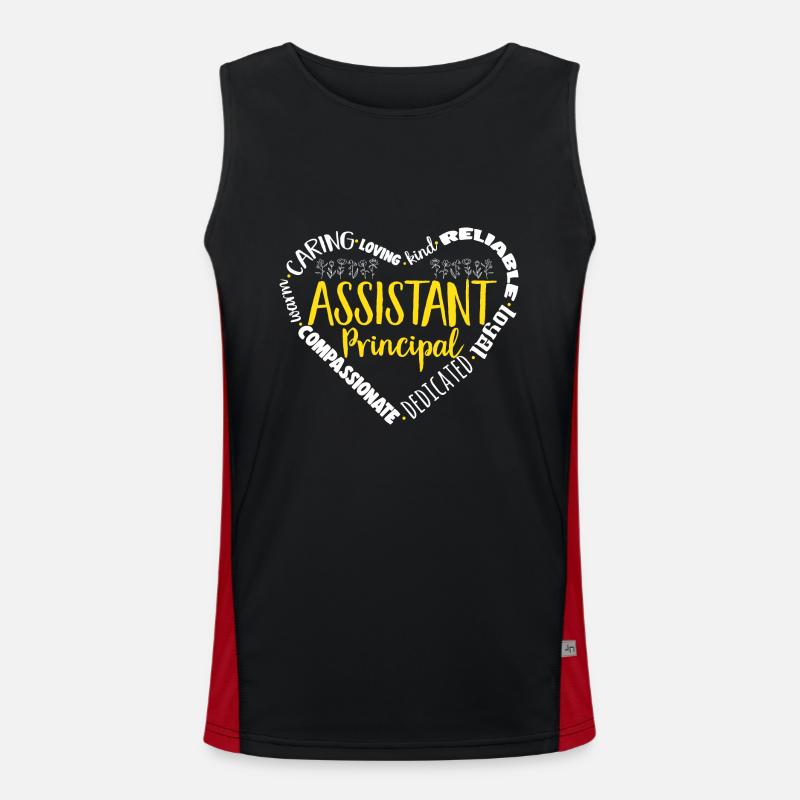 Stellvertretender Schulleiter Funktionelles Kontrast-Tank Top für Männer 