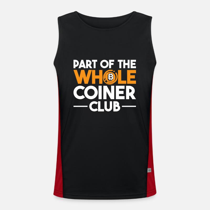 Bitcoin Cryptocurrency BTC Crypto Trader - Men's Functional Contrast Tank Top  - black/red