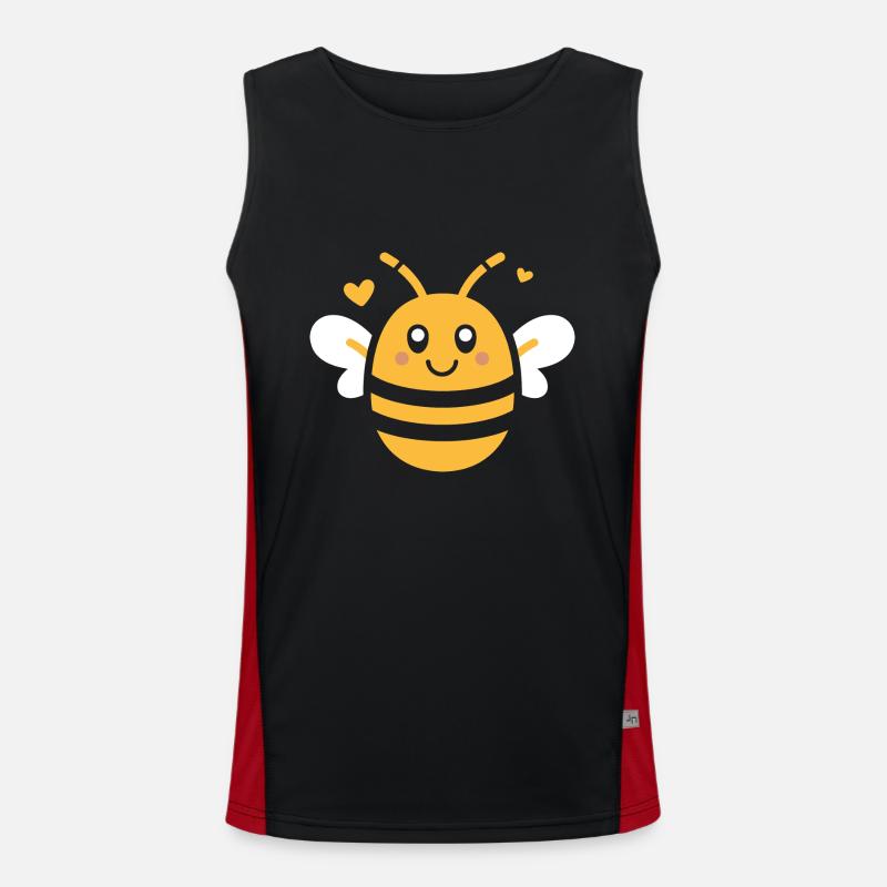 Biene Funktionelles Kontrast-Tank Top für Männer 