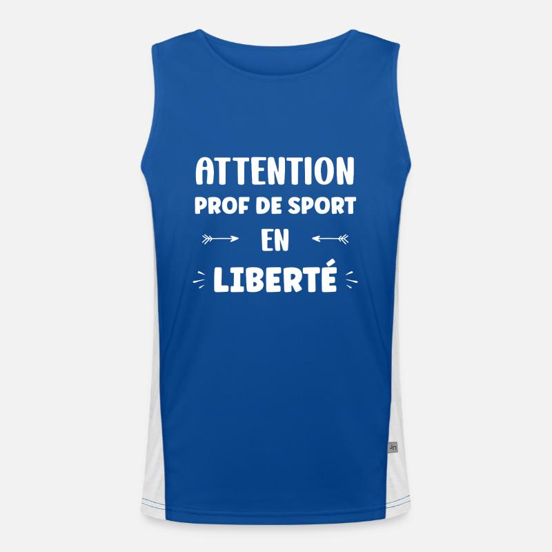 prof de sport Débardeur respirant contrasté Homme 
