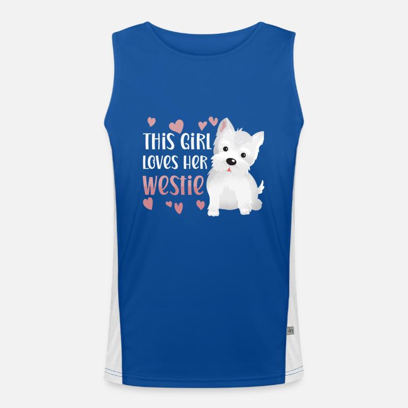 West Highland White Terrier Westie Débardeur respirant contrasté Homme 