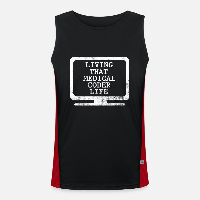 Medical Coder Coding Specialist Men's Functional Contrast Tank Top 