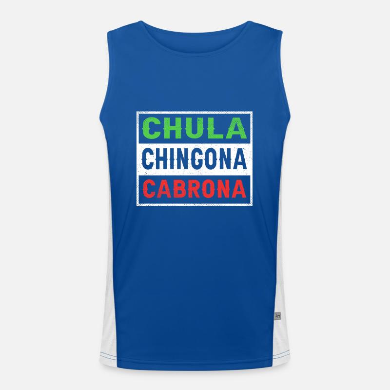 Latina Mutter Funktionelles Kontrast-Tank Top für Männer 