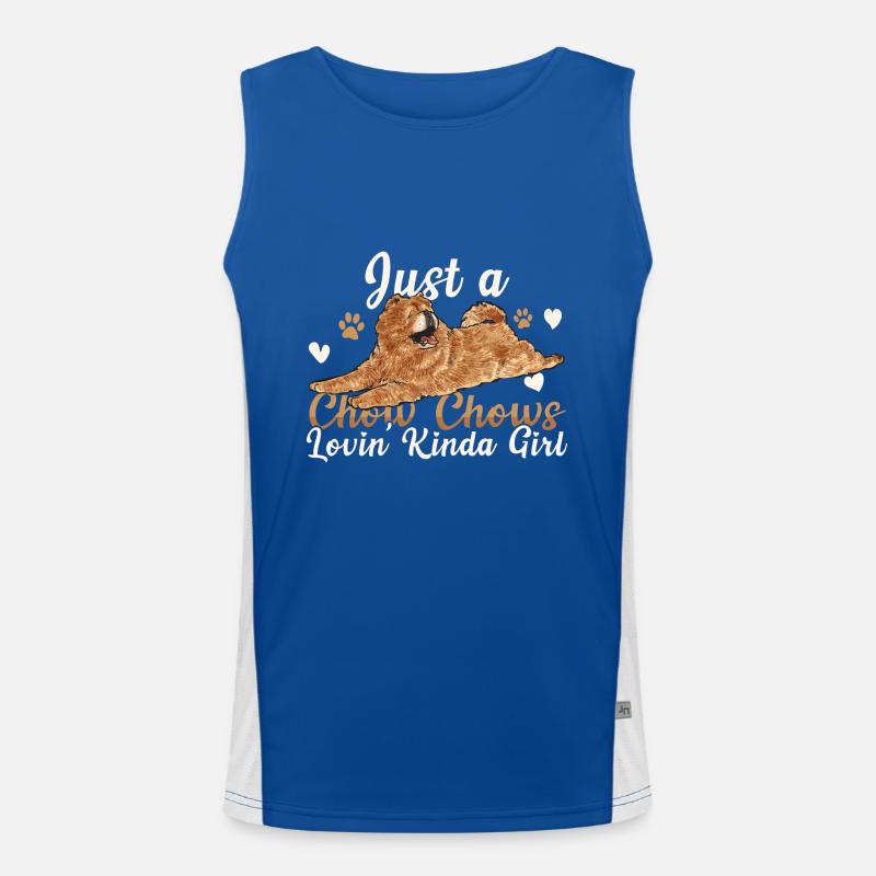 Chow Chow Hund Funktionelles Kontrast-Tank Top für Männer 