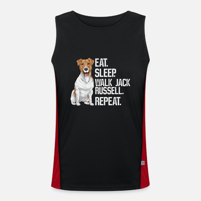 Jack Russell Terrier Funktionelles Kontrast-Tank Top für Männer 