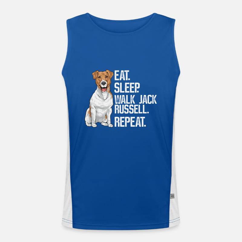 Jack Russell Terrier Men's Functional Contrast Tank Top 