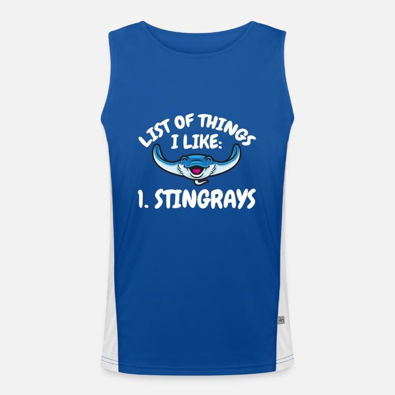 Stachelrochen Mantarochen Ozean Rochen Funktionelles Kontrast-Tank Top für Männer 